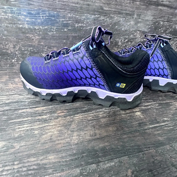 Timberland Pro Powertrain Sport Alloy Toe Work Sneaker Purple and Black - Picture 1 of 9